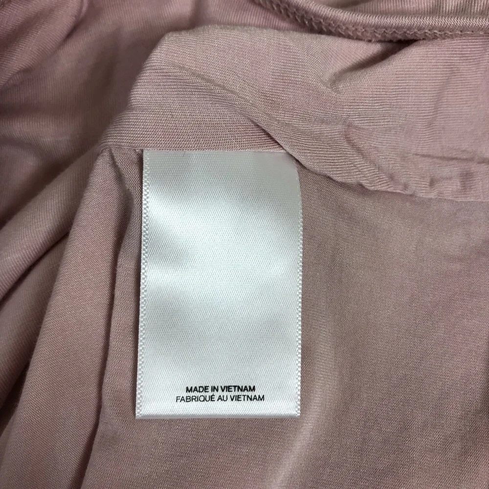 Express Stretchy Soft Light Pink Lined Front Monk Long Sleeve‎ Thong Bodysuit XL